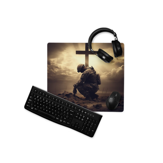 The Kneeling Soldier Gaming mouse pad