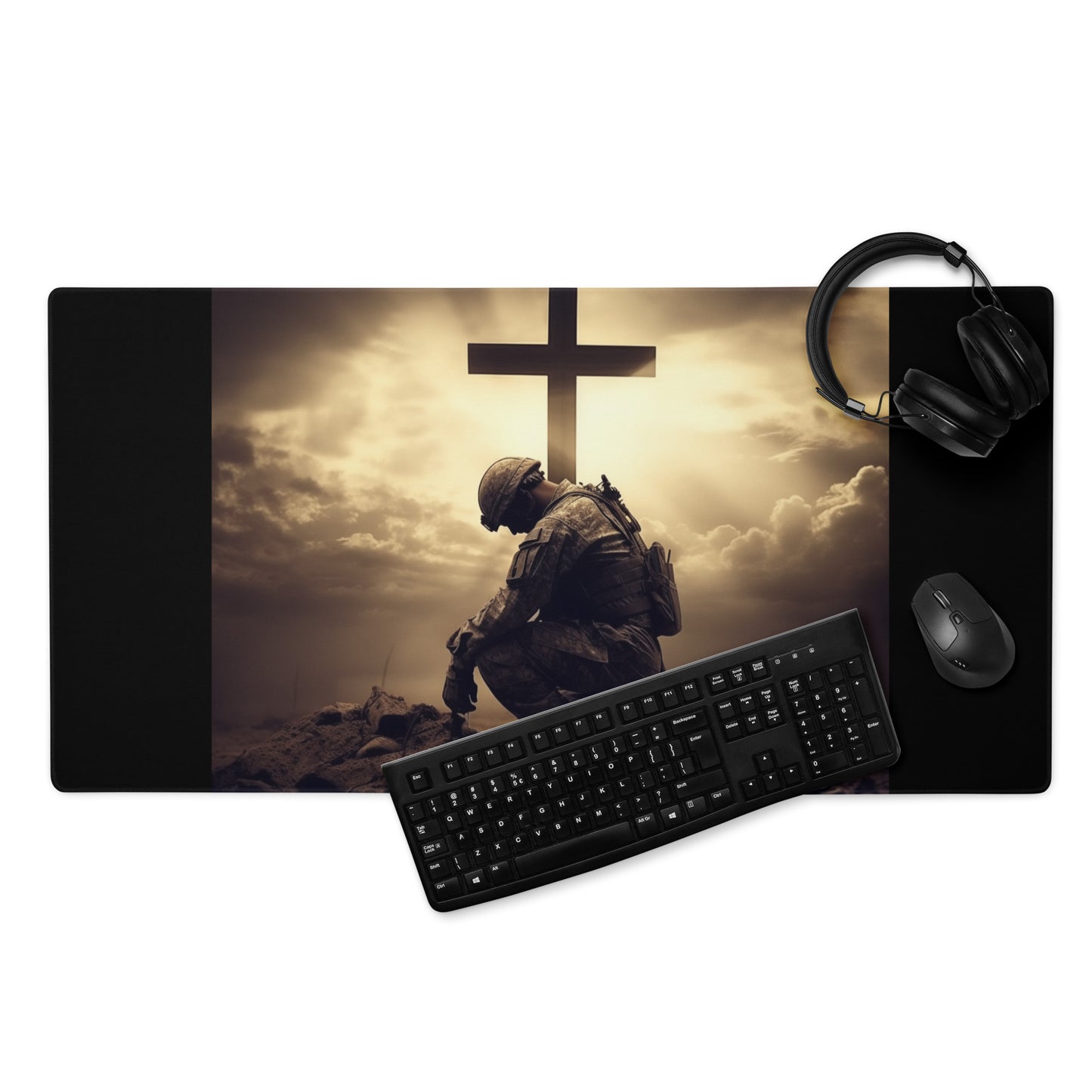 The Kneeling Soldier Gaming mouse pad