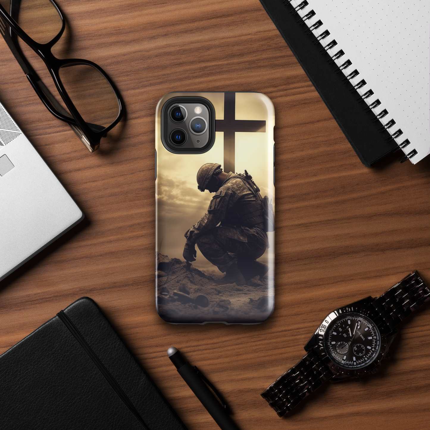 The Kneeling Soldier Tough Case for iPhone®