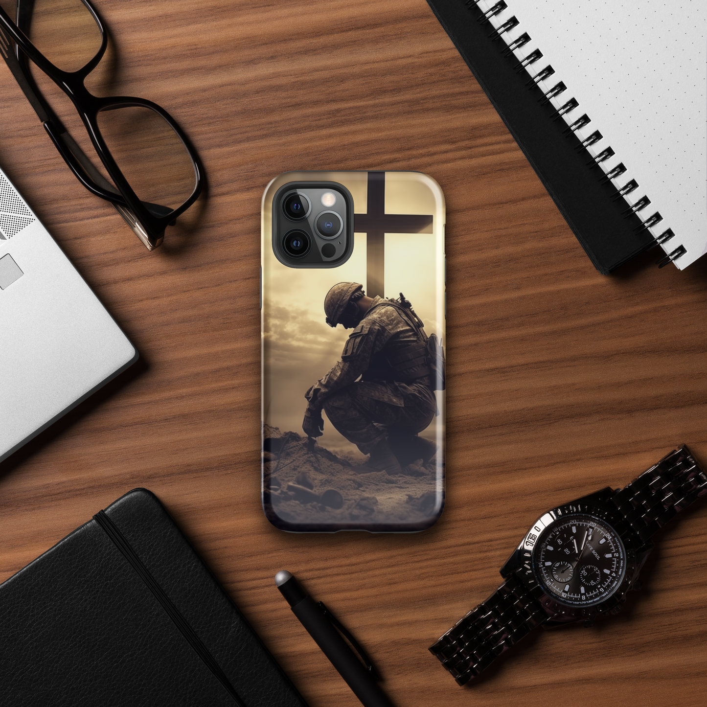 The Kneeling Soldier Tough Case for iPhone®