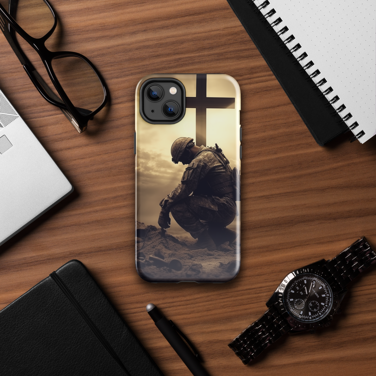The Kneeling Soldier Tough Case for iPhone®