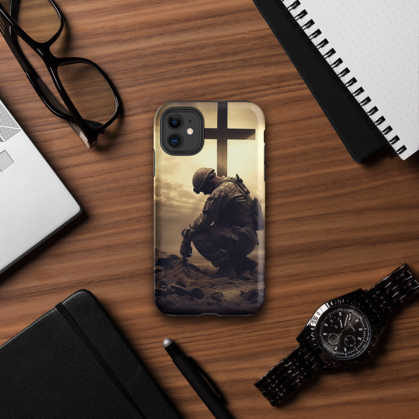 The Kneeling Soldier Tough Case for iPhone®