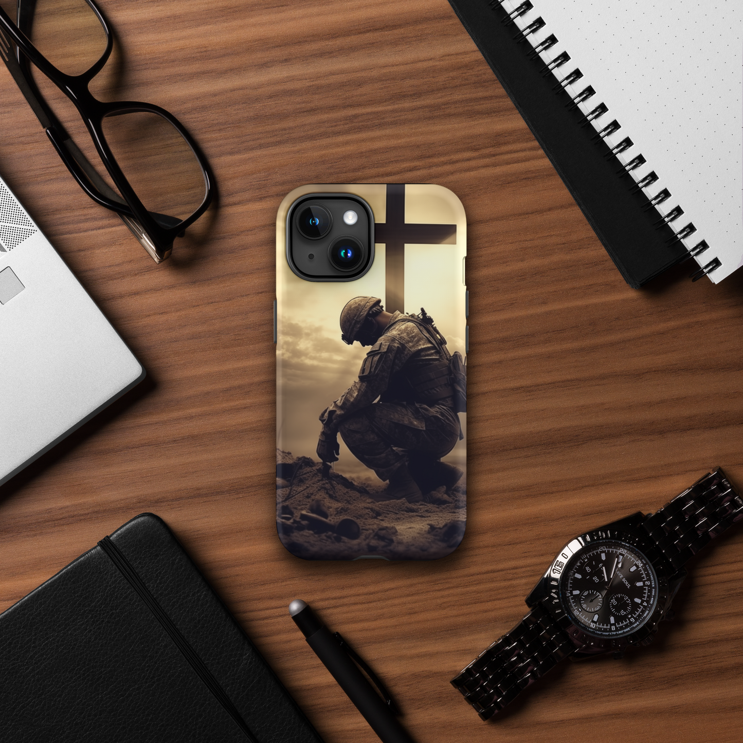 The Kneeling Soldier Tough Case for iPhone®