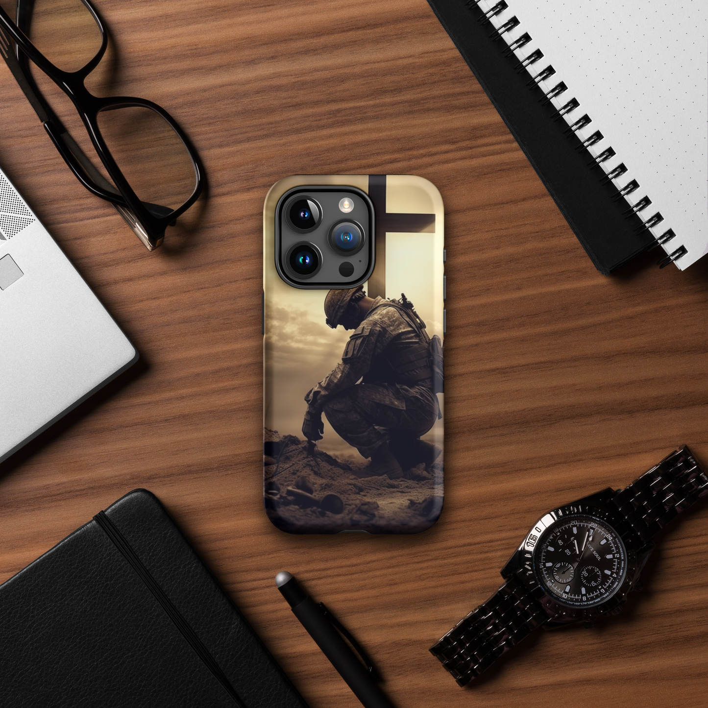 The Kneeling Soldier Tough Case for iPhone®